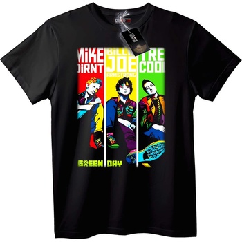 NOONEBRAND Тениска Green Day членове на групата - 6XL, Black