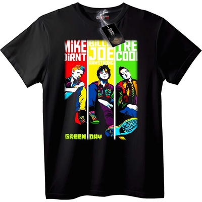 NOONEBRAND Тениска Green Day членове на групата - 6XL, Black