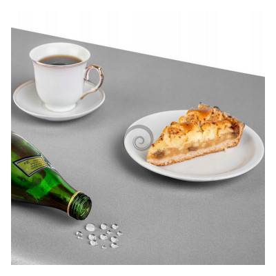 Obrus teflónový Prestige - strieborný ovál 160x220cm Cik-Cak zatavenie