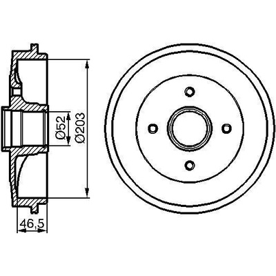 BOSCH Brzdový buben 0986477124