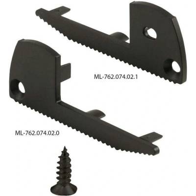 ML-761.074.02.2 Nášlapný hliníkový profil BL, 59x22 mm, černá barva, včetně mléčného difuzoru, 2 m