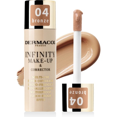 Dermacol Vysoko krycí make-up a korektor Infinity Multi-Use Super Coverage Waterproof Touch 04 Bronze 20 g