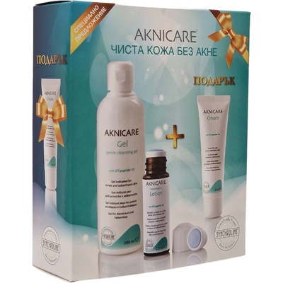 Synchroline Aknicare Комплект - Почистващ гел, Лосион и Крем, 200 + 25 + 50 ml