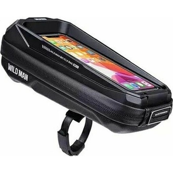 Kryt Držiak Wildman Traveling Bag Bike Frame With Zipper 0,6L 4 "- 7" Ms33 Black