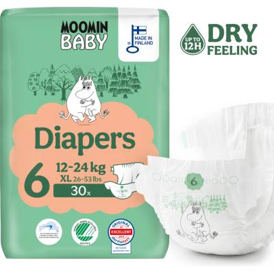 Moomin Baby 6 Maxi 12–24 kg 30 ks