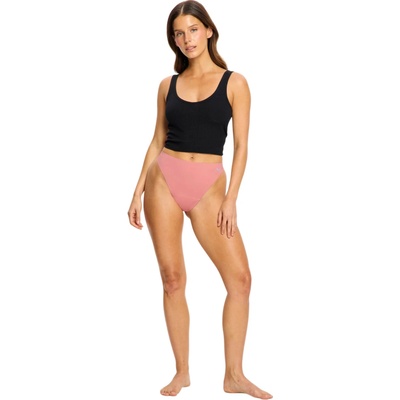 PUMA & Modibodi menštruačné nohavičky Seamfree Active Hi Waist Thong Light Whisky Rose