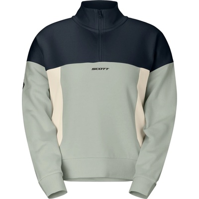 Scott Дамски пуловер Scott Women's Halfzip Jumper - Spray Grey / Dark Blue (117-3635-0214)