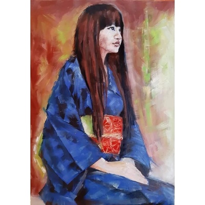 Molnárová Katarína- Japonka v modrom