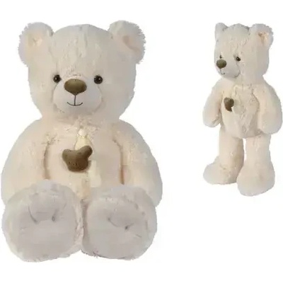 Nicotoy Кремаво плюшено мече с панделка кремаво, 55 см Nicotoy 6305810019