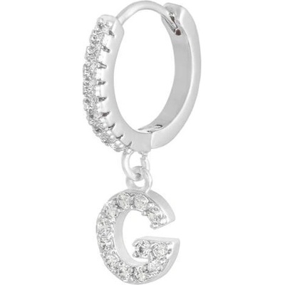 Ornamenti náušnice Letter silver zirkon Písmenko G OOR2619_G