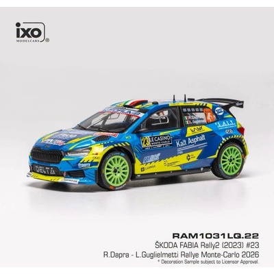 Škoda Fabia Rally2 Rallye Monte Carlo 2026 23 Dapra GuglielmettiIXO 1:43