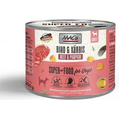 MAC's Dog hovězí a dýně 6 x 200 g