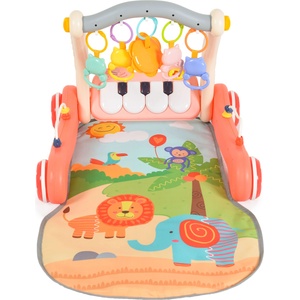 Moni Играчка за прохождане 2 в 1 Moni Toys - Piano, розова (110764) - baby