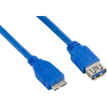 4World 08969 USB 3.0 AF- Micro BM, 1m, modrý