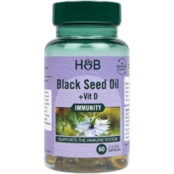 Image 1 of Holland & Barrett Black Seed Oil With Vitamin D [60 капсули]