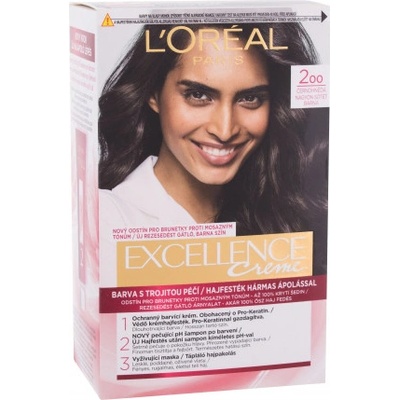 L'Oréal Permanentná farba na vlasy Excellence Creme 200 černohnědá