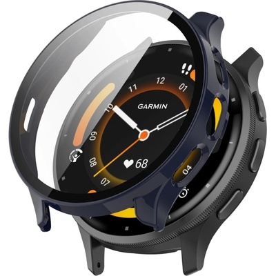 VSETKONAMOBIL 64230 PC FULL COVER Plastový kryt so sklom pre Garmin Venu 3 modrý