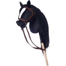 Kůň na tyči hobby horse HOPPIHORSE velikost A3 černý
