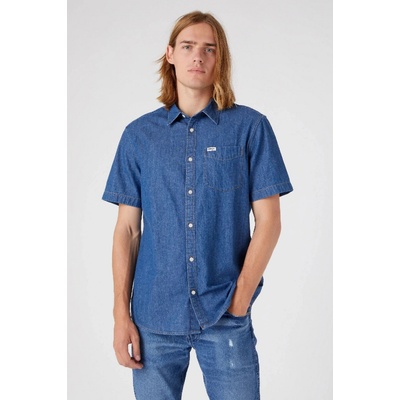 Wrangler pánska košeľa one pocket shirt W5K05K96N modrá