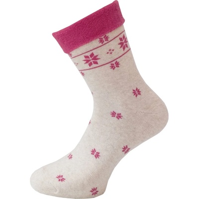 VFstyle Froté ponožky SNOWFLAKES béžové