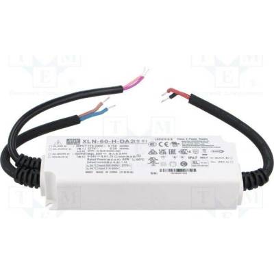 MEAN WELL XLN-60-H-DA2 Napájecí zdroj: spínaný; LED; DALI 2; 60W; 9÷54VDC; 900mA÷1,7A