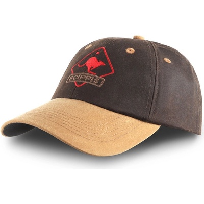 Austrálska Scippis Oilskin Cap hnedá-béžová