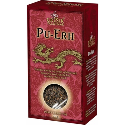 Grešík Čaje 4 světadílů černý čaj Pu-Erh 0,2 kg