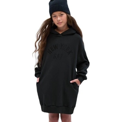 GAP HOODIE LOUNGE dievčenské šaty čierna