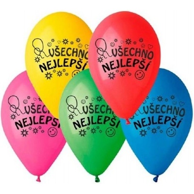 Smart Balloons Balonek nafukovací 10'' průměr 26 cm Všechno nejlepší