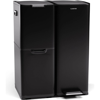 Klarstein Tiyo 3 в 1, кошче за отпадъци, 60 литра, подвижна кошница, плавно затваряне (KG28-I-60-black) (KG28-I-60-black)