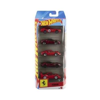 Mattel Hot Wheels: миниатюрни коли: комплект от 5 броя Ferrari