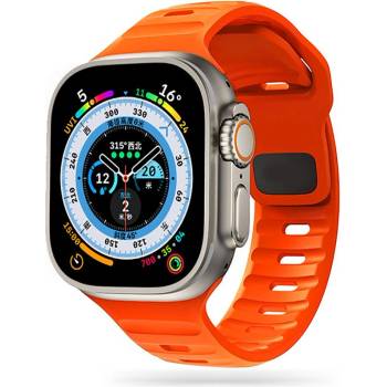 Tech-Protect Силиконова каишка за часовник Apple Watch 6/7/8/9/10/SE/Ultra 1-2 (44/45/46/49 mm) от Tech-Protect IconBand Line - Оранжева (9490713934845)