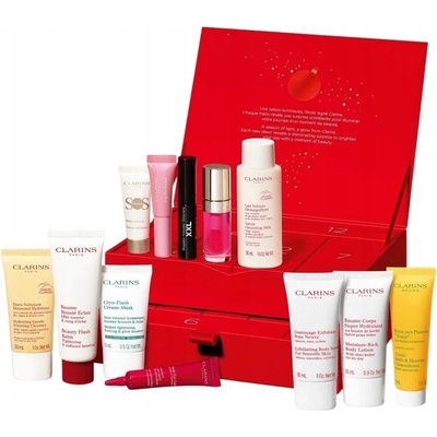Clarins Advent Calendar Clarins Cleansing Hydrating Gentle Foaming Cleanser čistiaca pena s hydratačným účinkom 30 ml Clarins Total Eye Lift očný krém proti vráskam 7 ml Clarins Beauty Flash Balm
