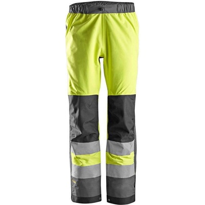 Snickers Workwear Nohavice AllroundWork reflexné nepremokavé tr. 2 žlté