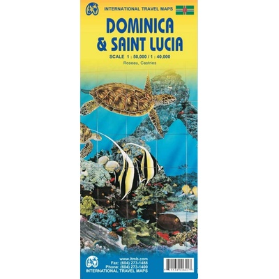 Dominica & St. Lucia 1:50t 1:40t mapa ITM