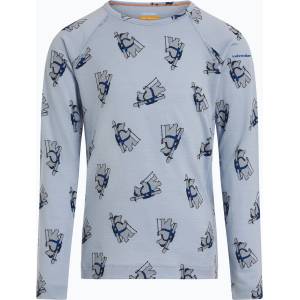 icebreaker Детски термоактивен суитшърт Icebreaker Merino 200 Oasis Crewe Bear Tour Zinc Blue/Aop