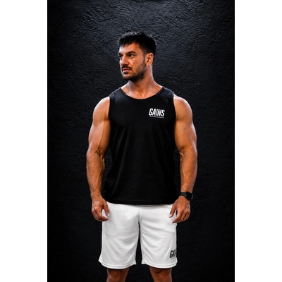 Gains Pánske fitness šortky Gains Biele