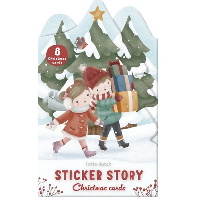 Little Dutch sada se samolepkami vánoční přání