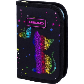 HEAD Ученически несесер Head - Коте, Златен ефект, С 1 цип (AS503025037)