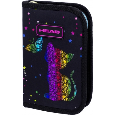 HEAD Ученически несесер Head - Коте, Златен ефект, С 1 цип (AS503025037)