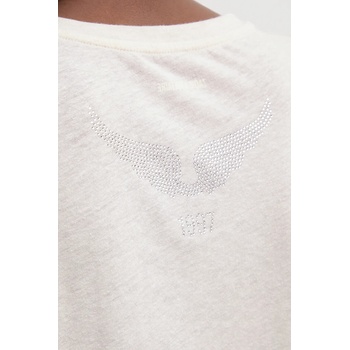 Zadig&Voltaire Тениска с лен zadig&voltaire дамска в бежово jwts02818 (jwts02818)