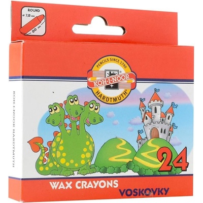 Koh-i-noor školské voskovky okrúhle 24 ks sada 8234