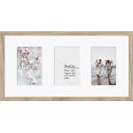 STYLER Рамка за 3 снимки Kyoto с бяло паспарту 23 x 46 см бежова (RA-15134)
