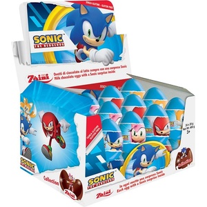 Luigi Zaini Шоколадови яйца Sonic с играчка 20 г 12 бр кутия