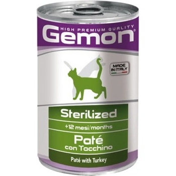 Image 1 of Gemon PATE CAT Sterilised with turkey - консерва - пастет за кастрирани котки в зряла възраст с пуйка 400 гр, Италия - 9954