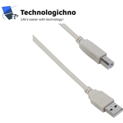 DeTech Кабел за принтер USB 1.5m HQ White (09050210008)