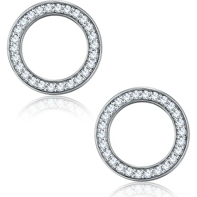 Elanis Jewel Stříbrné náušnice Eternity se zirkony EJ00556