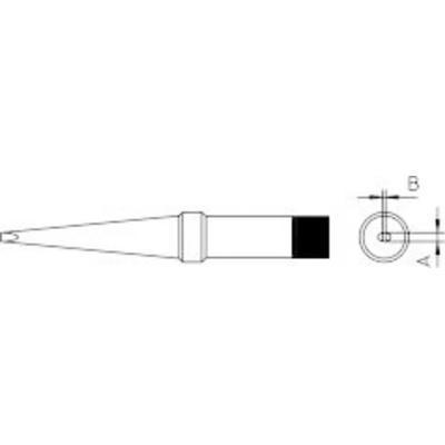 Weller 4PTL7-1 spájkovací hrot predĺžený Veľkosť hrotov 2 mm Dĺžka hrotov 42 mm Obsah 1 ks