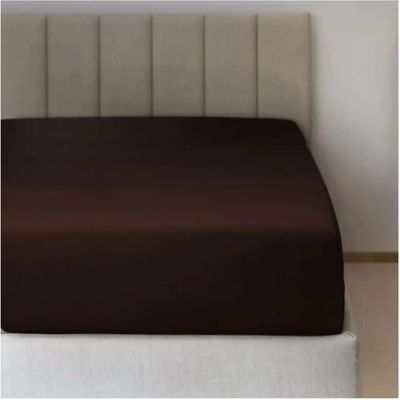 Polášek Jersey prostěradlo hnědé lycra 90x200x15-18