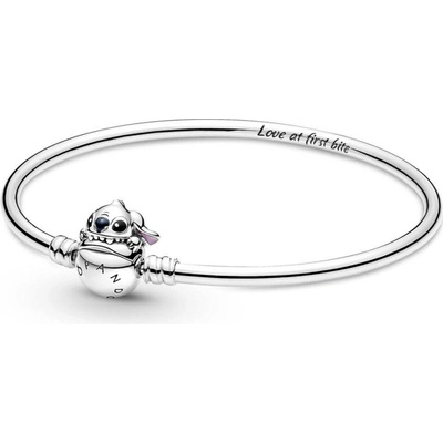 PANDORA Disney Moments pevný náramek Stitch kousající do spony náramku 19 591683C01-19